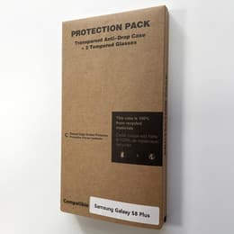 Funda Galaxy S8 Plus y 2 protectores de pantalla - Plástico reciclado - Transparente