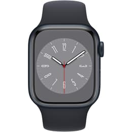Apple Watch (Series 8) 2022 GPS + Cellular 45 mm - Acero inoxidable Negro - Correa deportiva Negro
