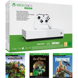 Xbox One S 1000GB - Blanco - Edición limitada All Digital + Sea of Thieves + Fortnite + Minecraft