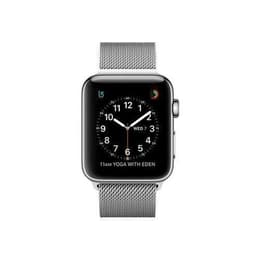 Apple Watch (Series 3) 2017 GPS + Cellular 38 mm - Acero inoxidable Aluminio - Milanesa Plata