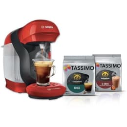 Cafeteras express combinadas Machine a Cafe 1 machine a multi-boissons Tassimo BOSCH - STYLE TAS1103 rouge + 2 packs de T- Discs - 0,7 l L - Rojo