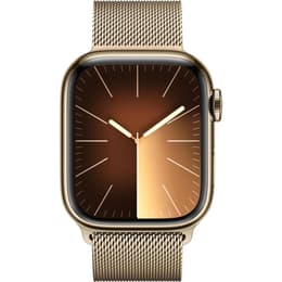 Apple Watch Series 9 (2023) GPS + Cellular 45 mm - Acero inoxidable Oro - Pulsera Milanese Loop Oro