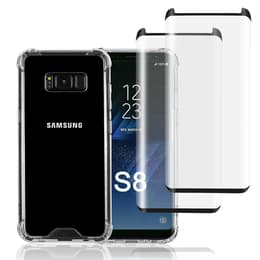 Funda Galaxy S8 y 2 protectores de pantalla - Plástico reciclado - Transparente