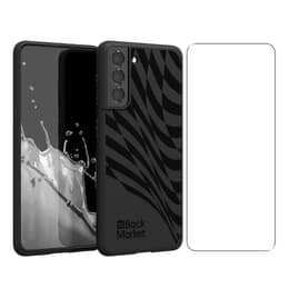 Back Market Funda Galaxy S21 y pantalla protectora - Plástico reciclado - Ola negra