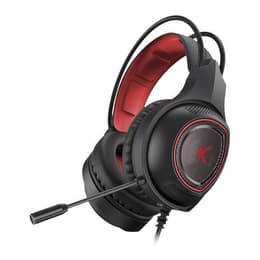 Cascos gaming con cable micrófono Ksix Drakkar - Negro/Rojo