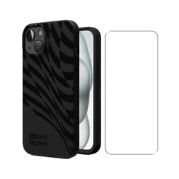 Back Market Funda iPhone 15 y pantalla protectora - 100% biodegradable - Ola negra