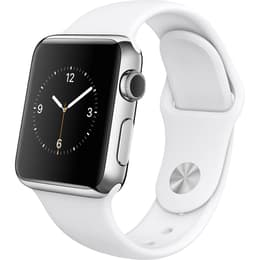 Apple Watch (Series 1) 42 mm - Acero inoxidable Plata - Deportiva Blanca