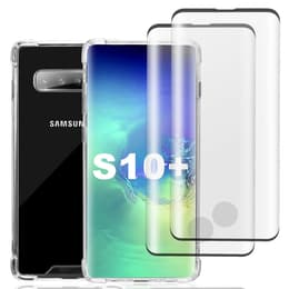 Funda Galaxy S10+ y 2 protectores de pantalla - Plástico reciclado - Transparente