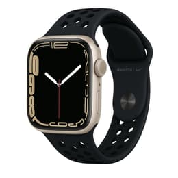 Apple Watch Series 7 (2021) GPS 41 mm - Aluminio Blanco estrella - Correa Nike Sport Negro