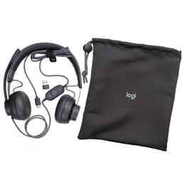 Cascos micrófono Logitech Zone Wired - Negro