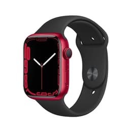 Apple Watch (Series 7) 2021 GPS 45 mm - Aluminio Rojo - Correa deportiva Negro