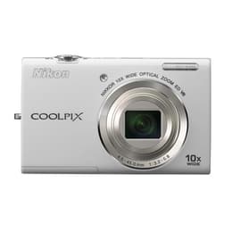 Cámara compacta Coolpix S6200 - Blanco + Nikon Nikkor Wide Optical Zoom ED VR 25-250 mm f/3.2-5.8 f/3.2-5.8