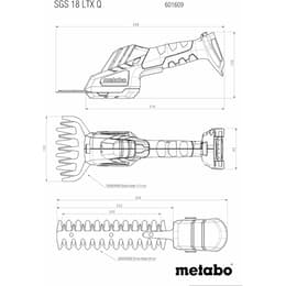 Cortasetos clásico Metabo GS 18 LTX Q - 18W