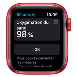 Apple Watch Series 6 (2020) GPS 44 mm - Aluminio Rojo - Correa deportiva Rojo