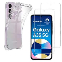 Funda Galaxy A35 5G y 2 protectores de pantalla - TPU - Transparente