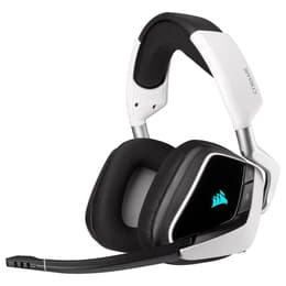 Cascos reducción de ruido gaming inalámbrico micrófono Corsair Void RGB Elite Wireless - Blanco