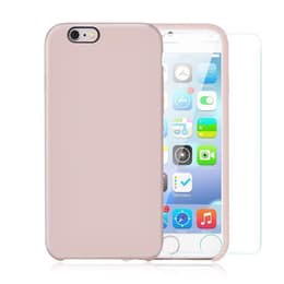 Funda iPhone 6 Plus/6S Plus y 2 protectores de pantalla - Silicona - Rosa