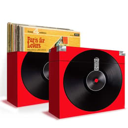 Bmi Boîtes en carton pour le rangement de vos vinyles - Big Ben VINYLCASE04 - Dimensions 35 x 33 x 19 cm - Lot de 2 Tocadiscos