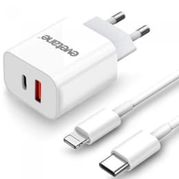 Cable y enchufe (USB + USB-C) 20W - Evetane