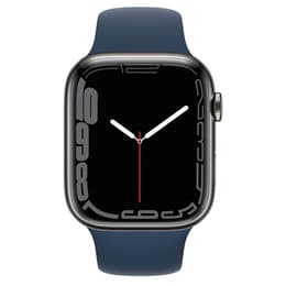 Apple Watch Series 7 (2021) GPS + Cellular 41 mm - Acero inoxidable Grafito - Correa deportiva Azul