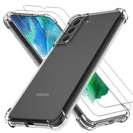Funda Galaxy S21 FE 5G y 2 protectores de pantalla - Silicona - Transparente