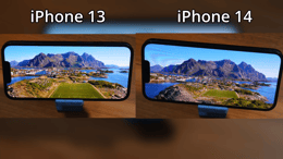 COMPARISON IPHONE 13 AND 14 screen demonstration