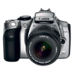 Cámara réflex Canon EOS 300D + objetivo Canon 18-55 mm f/3.5 - 5.6 - Gris/Negro