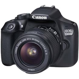 Réflex - Canon EOS 1300D Negro + Objetivo Canon EF-S 18-55mm f/3.5-5.6 IS II