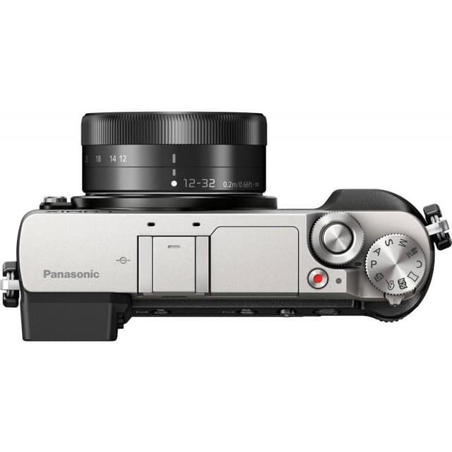Cámara Híbrida - Panasonic DMC-GX80 - Plata + Objetivo Panasonic 12-32mm + 25mm + 35-100mm