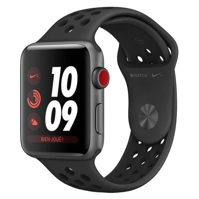 Apple Watch (Series 3) 42 mm - Aluminio Gris espacial - Correa Deportiva Nike Negro