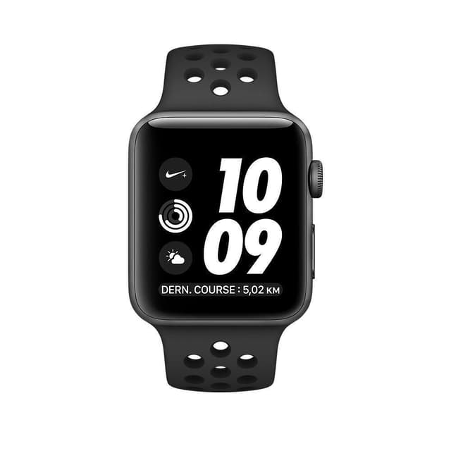Apple Watch (Series 2) 42 mm - Aluminio Gris Espartano - Correa Deportiva Nike Negro