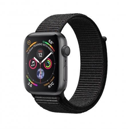 Apple Watch (Series 4) Septiembre 2018 44 mm - Aluminio Gris espacial - Correa Deportiva Negro