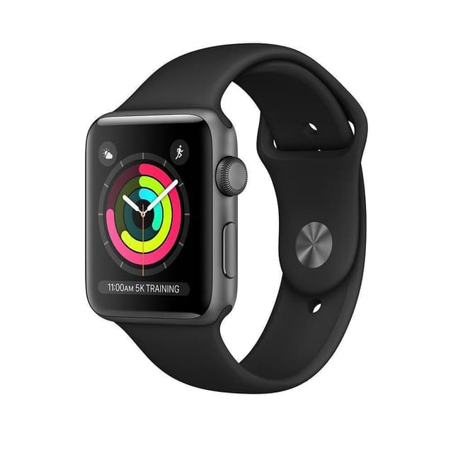 Apple Watch (Series 4) GPS 40 mm - Aluminio Gris espacial - Correa Correa loop deportiva Negro