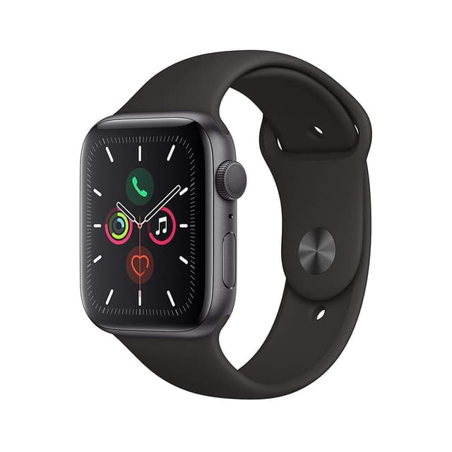 Apple Watch (Series 5) GPS 44 mm - Aluminio Gris espacial - Correa Correa deportiva Negro