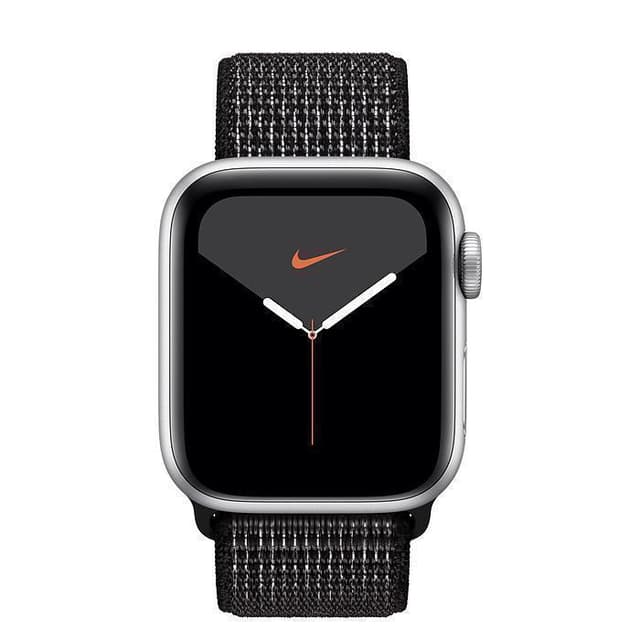 Apple Watch (Series 5) Septiembre 2019 44 mm - Aluminio Plata - Correa Deportiva Nike Negro