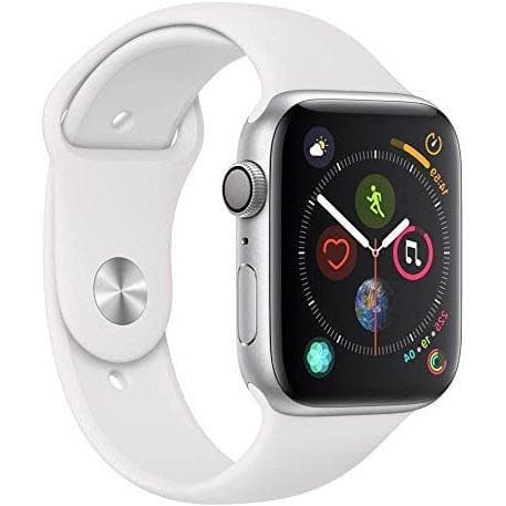 Apple Watch (Series 4) Septiembre 2018 44 mm - Aluminio Plata - Correa Deportiva Blanco