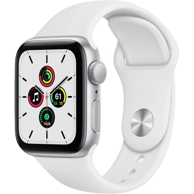 Apple Watch (Series SE) GPS 40 mm - Aluminio Plata - Correa deportiva Blanco
