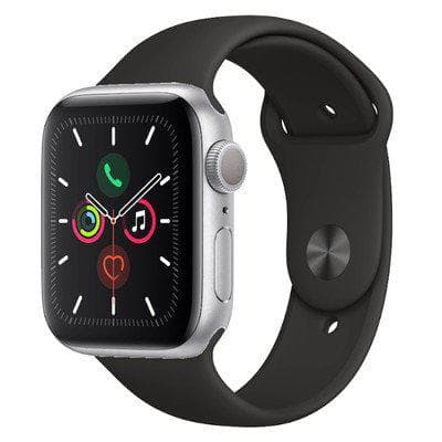 Apple Watch (Series 5) GPS 44 mm - Aluminio Plata - Correa Deportiva Negro