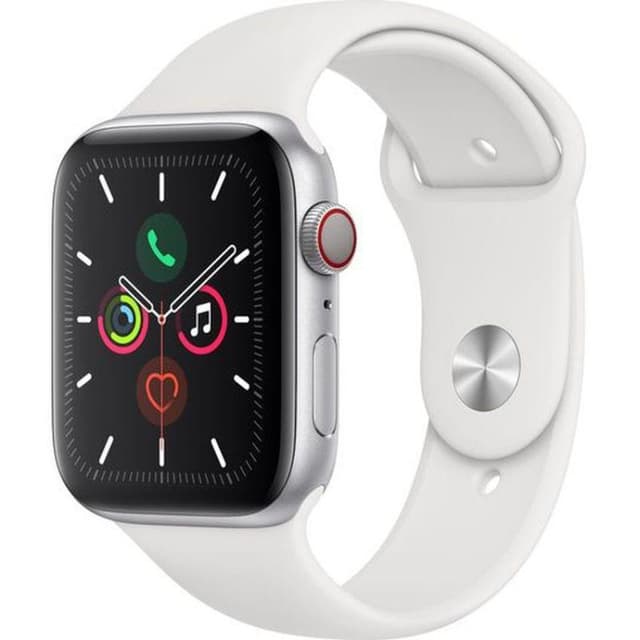 Apple Watch (Series 5) Septiembre 2019 40 mm - Aluminio Plata - Correa Deportiva Blanco