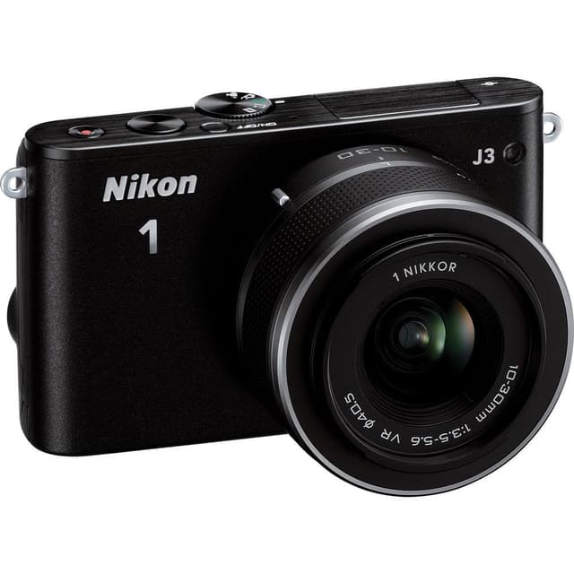 Cámara Híbrida - Nikon 1 J3 - Negro + Objetivo 1 Nikkor 5.6 VR 10-30mm f/3.5-5.6