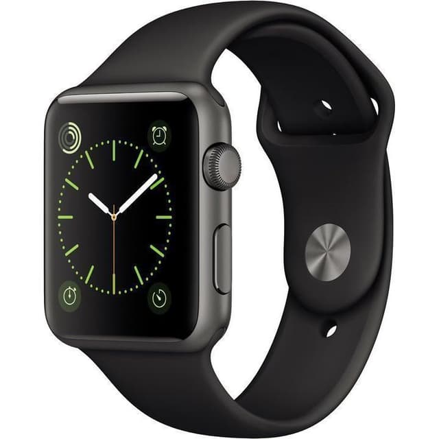 Apple Watch (Series 1) Marzo 2015 42 mm - Aluminio Gris espacial - Correa Deportiva Negro