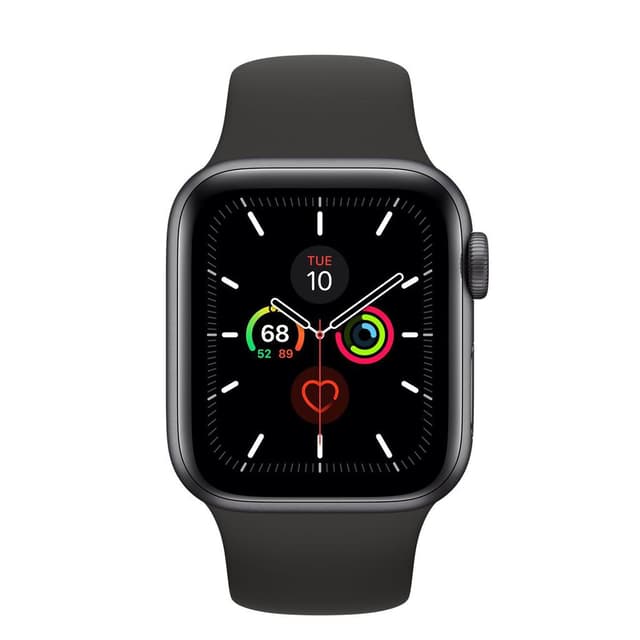 Apple Watch (Series 5) GPS 44 mm - Titanio Negro espacial - Correa Correa deportiva Negro