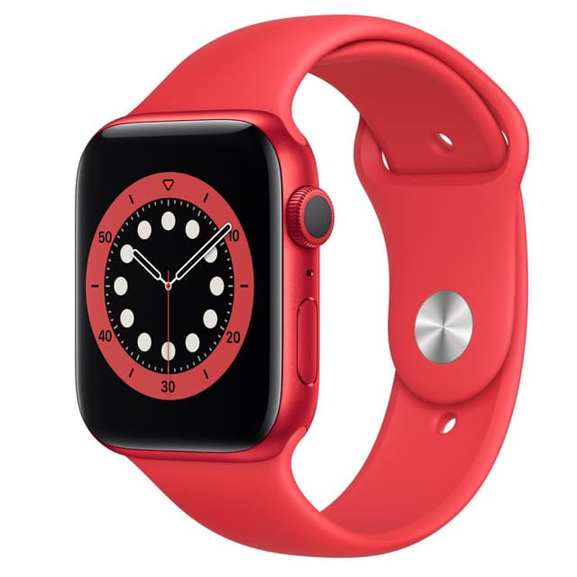 Apple Watch (Series 6) GPS 44 mm - Aluminio Rojo - Correa Correa deportiva Rojo