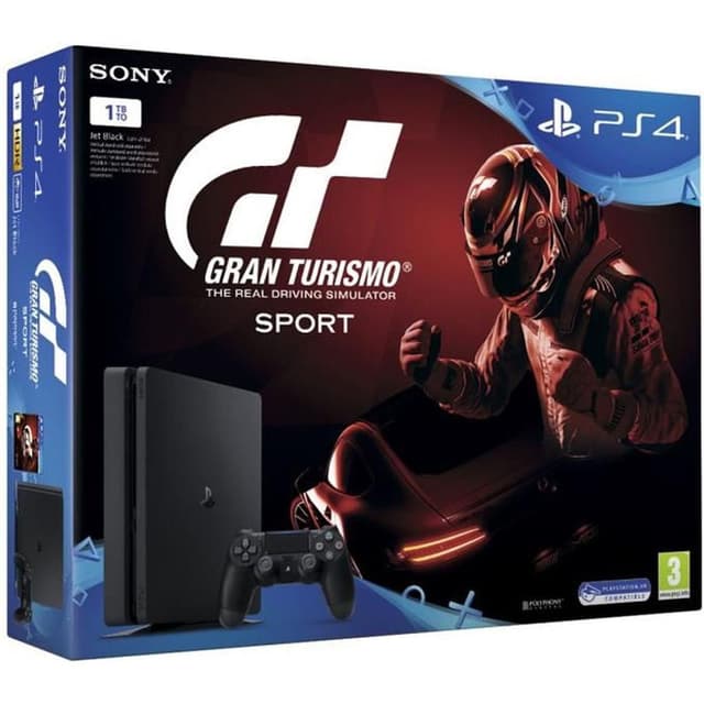 PlayStation 4 Slim 1000GB - Jet black + Gran Turismo Sport