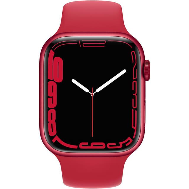 Apple Watch (Series 7) GPS 45 mm - Aluminio Rojo - Correa deportiva Rojo