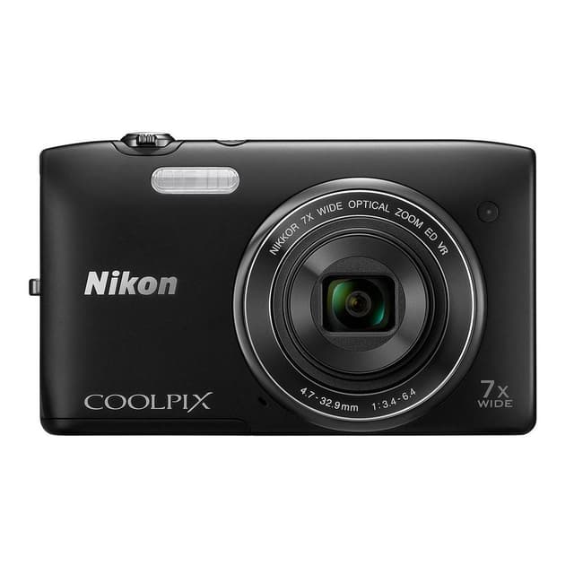 Compacta Nikon coolpix S3500 Negro