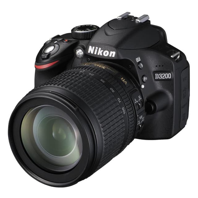 Réflex - Nikon D3200 Negro + Objetivo Nikon AF-S DX Nikkor 18-105mm F3.5-5.6G ED VR