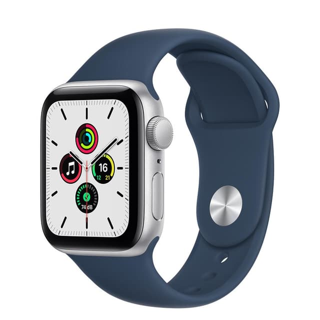 Apple Watch (Series SE) GPS 44 mm - Aluminio Plata - Correa deportiva Azul