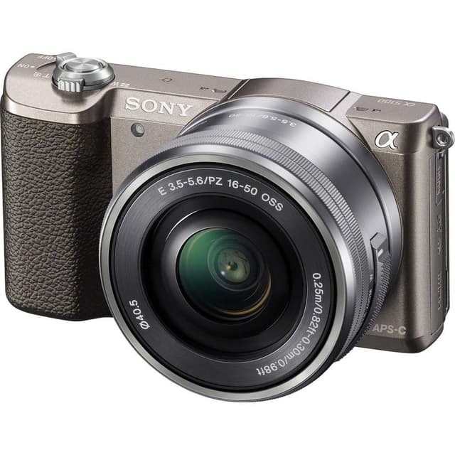Híbrida Cámara Sony A5100 - Marrón + Objetivo E PZ 16-50mm f/3.5-5.6 OSS