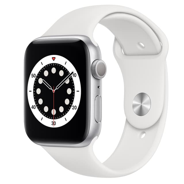 Apple Watch (Series 6) Septiembre 2020 40 mm - Aluminio Plata - Correa Deportiva Blanco